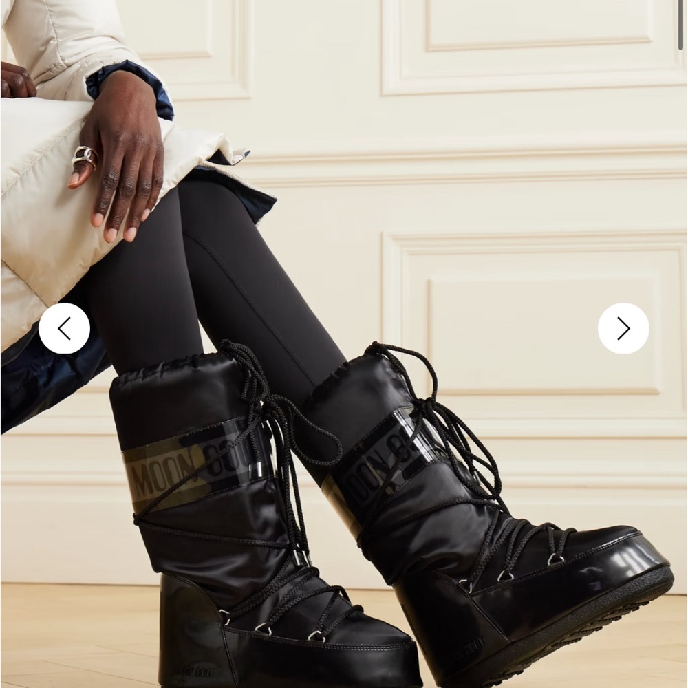 NEW! Moon Boot Women's Sleek Black Winter Boots